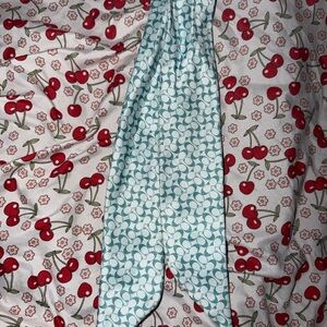 COACH signature C Light Blue Patterned Scarf